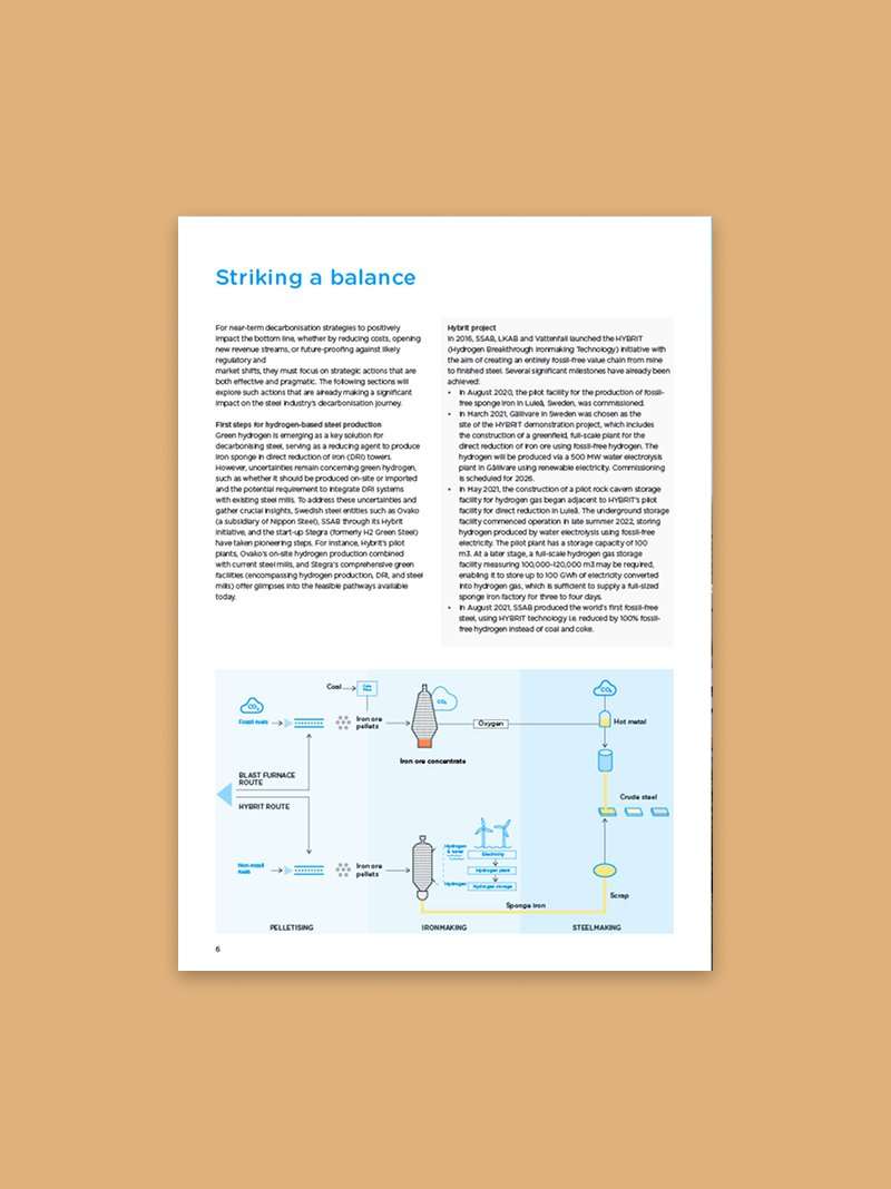 Decarbonisation imperatives in the steel sector: a roadmap for immediate action.